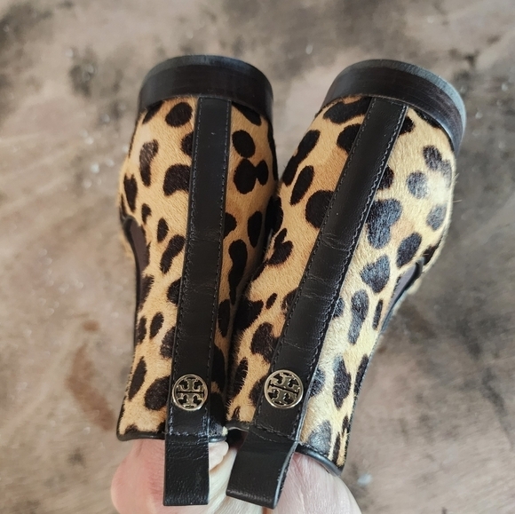 Tory Burch Boots Leopard Print Calf-Hair Chelsea Ankle Bootie 6 - Picture 6 of 15